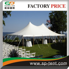 5% discount double Waterproof PVC fabric used canvas high peak wedding pole tents for sale 60 feet x 60 feet